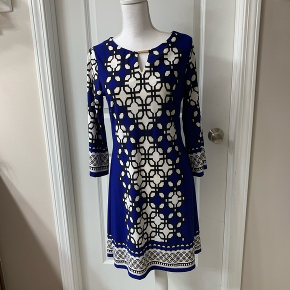 Lavanya blue print dress excellent used condition - Picture 4 of 4